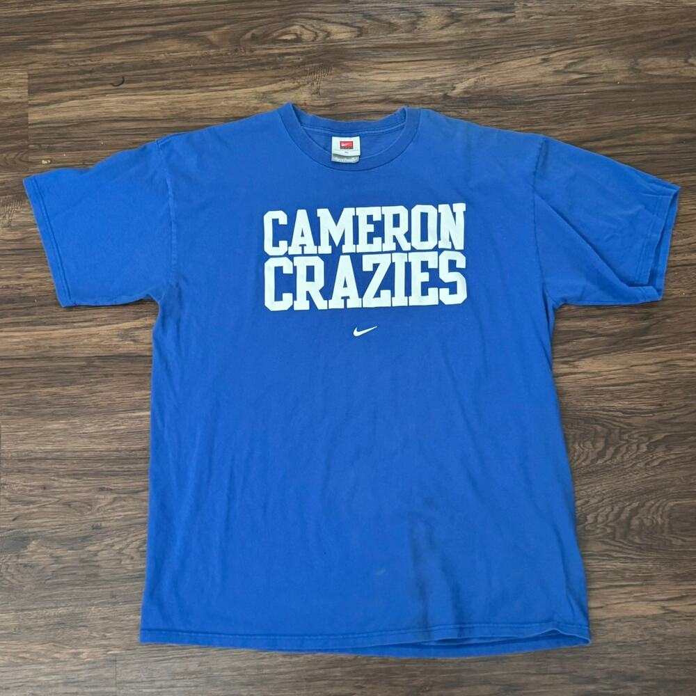 Vintage Nike Team Duke Blue Devils Cameron Crazies Tee‎ Shirt XL NCAA